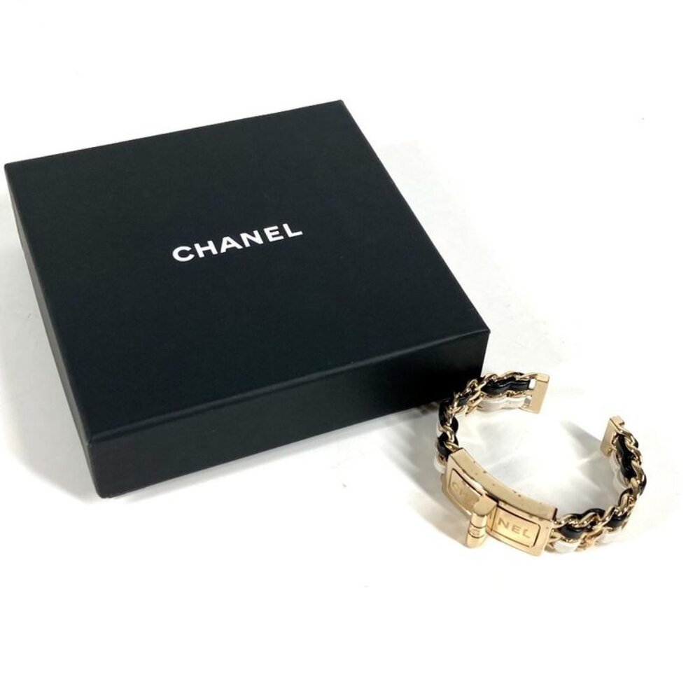 Chanel Bangle CC Logo Chain Metal Black - Picture 8 of 8